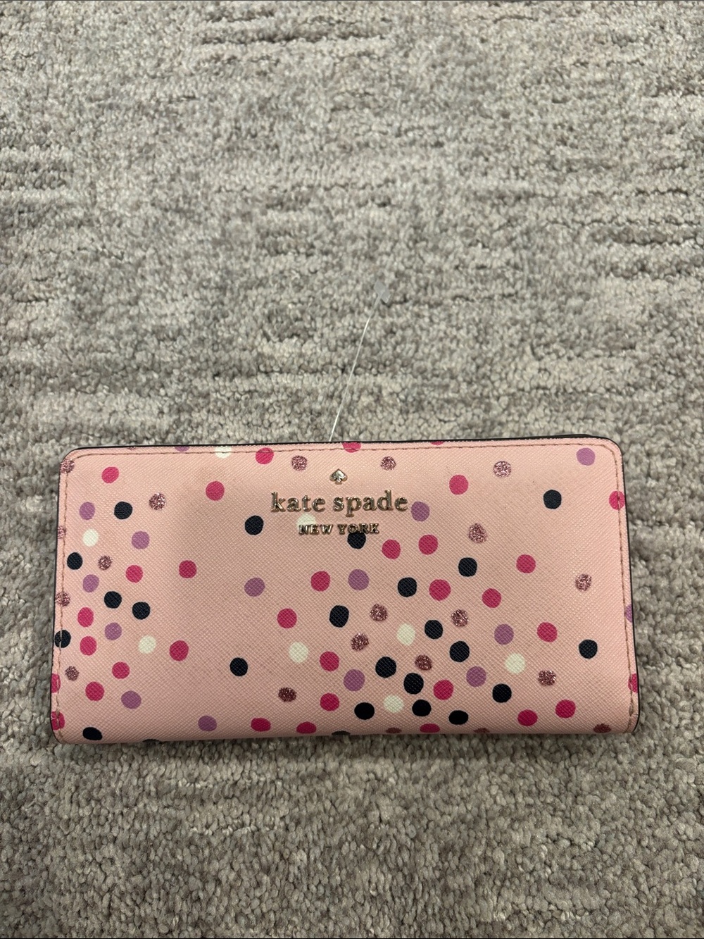 kate spade Pink Polka Dot Continental Wallet